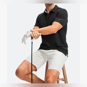 Obla Men's Golf Shirt Short Sleeve Moisture Wicking Solid Performance